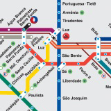 Mapa do Metrô em São Paulo